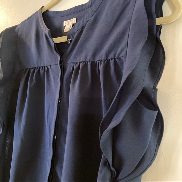Navy Blue J.Crew Blouse - Picture 3 of 8